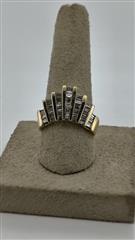 Lady's Diamond Cluster Ring 40 Diamonds 1.20 Carat T.W. 14K Yellow Gold 6.81g